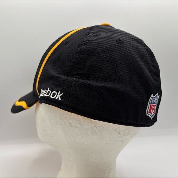 Pittsburgh Steelers NFL Reebok Black/Yellow Onfield Large/XL Flex Fit Fitted Hat - Picture 6 of 15